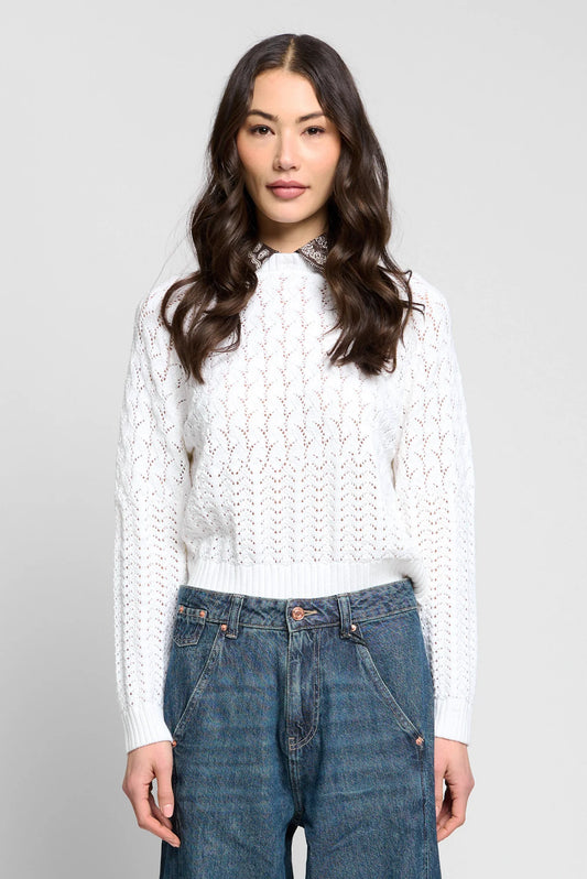 Bandana Printed Twofer Sweater