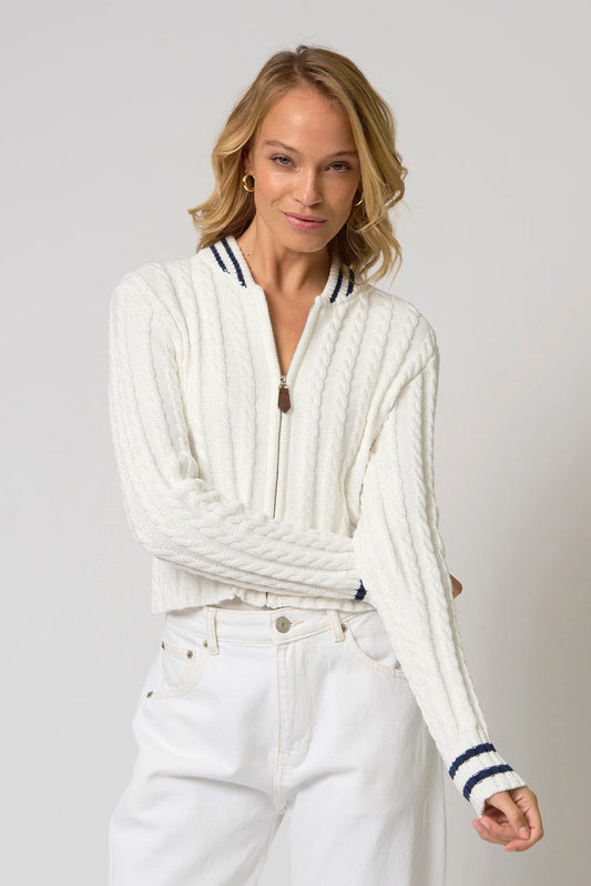 Coen Cable Zip Up Bomber