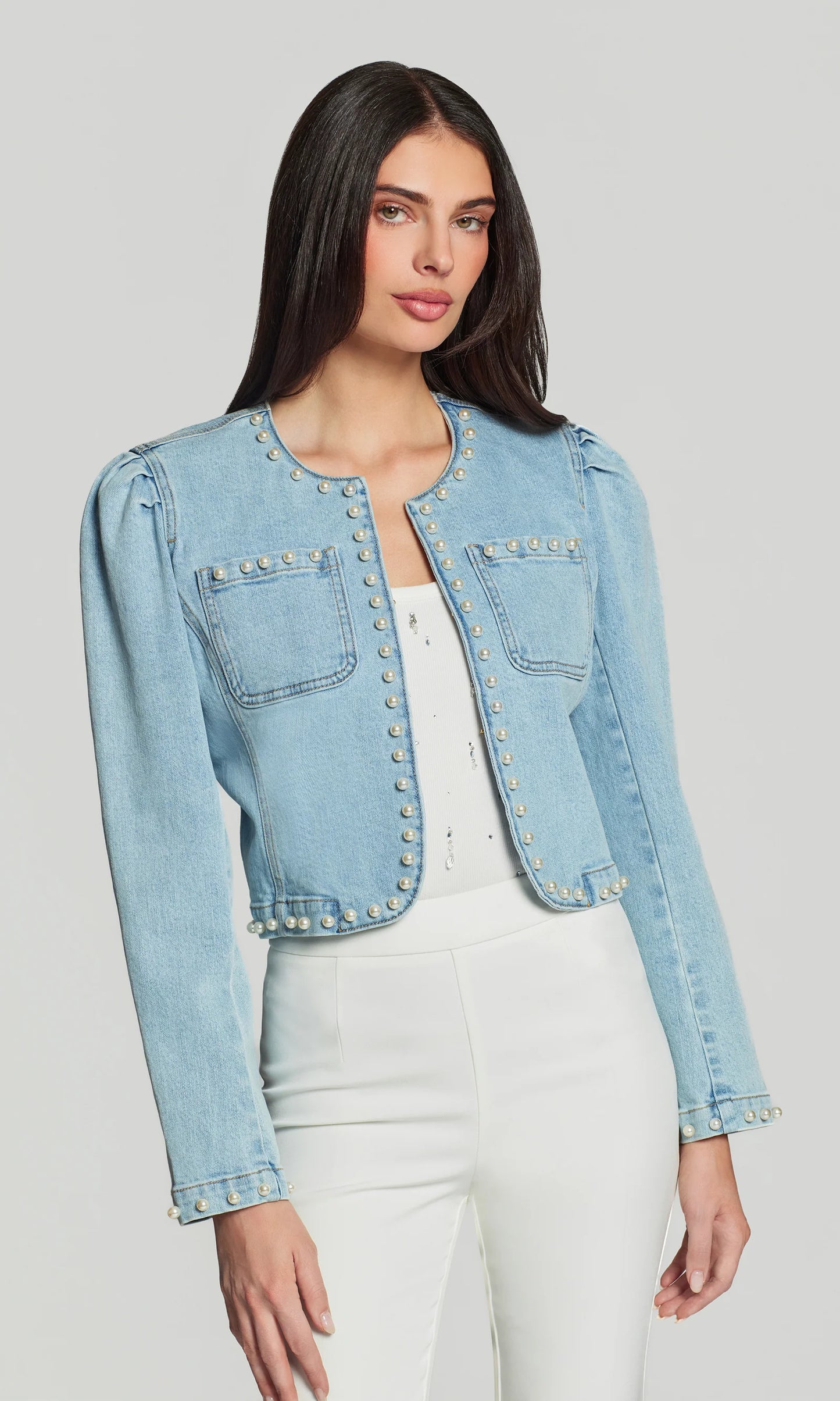 Emilie Pearl Denim Jacket