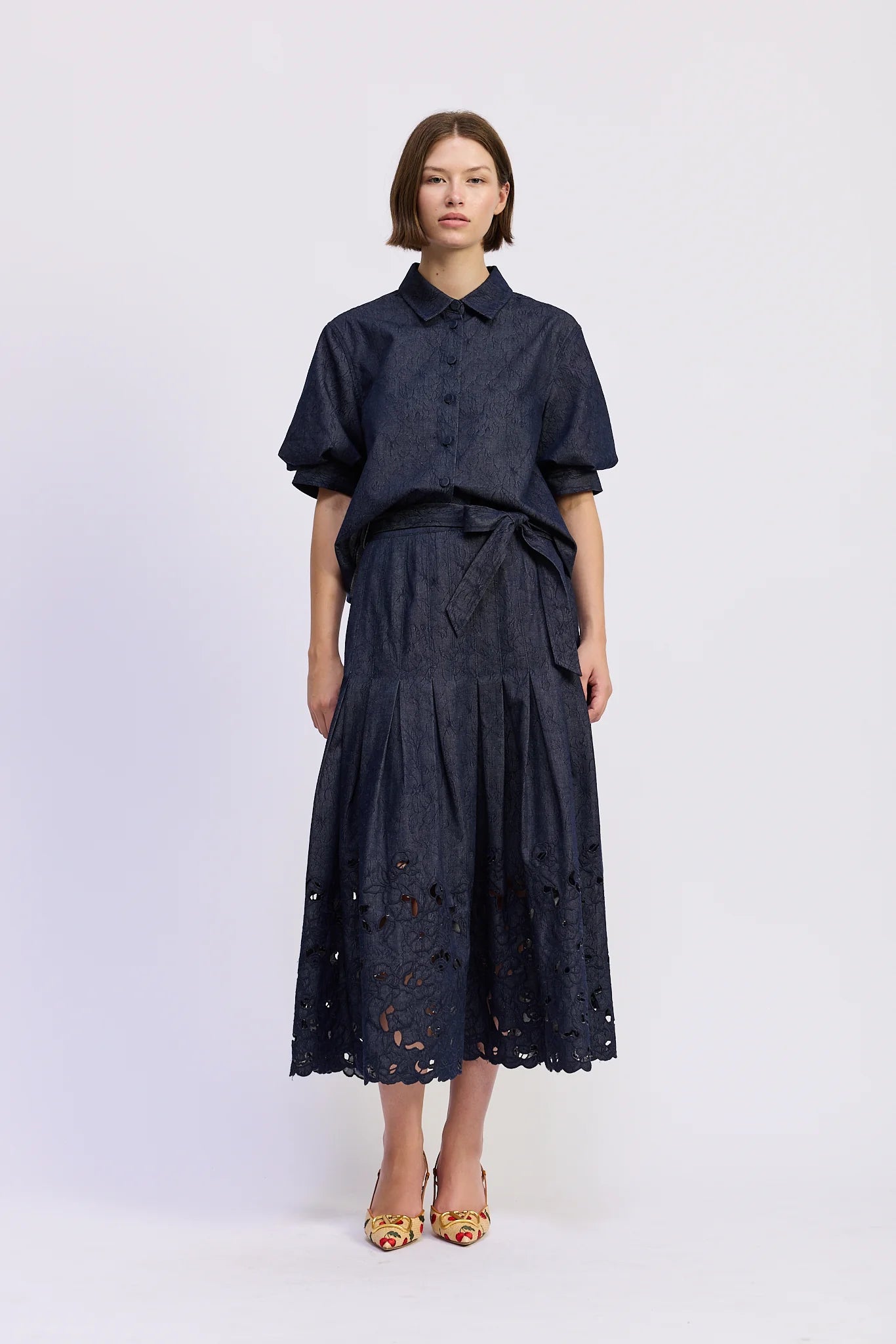 Darby Pleated Midi Skirt