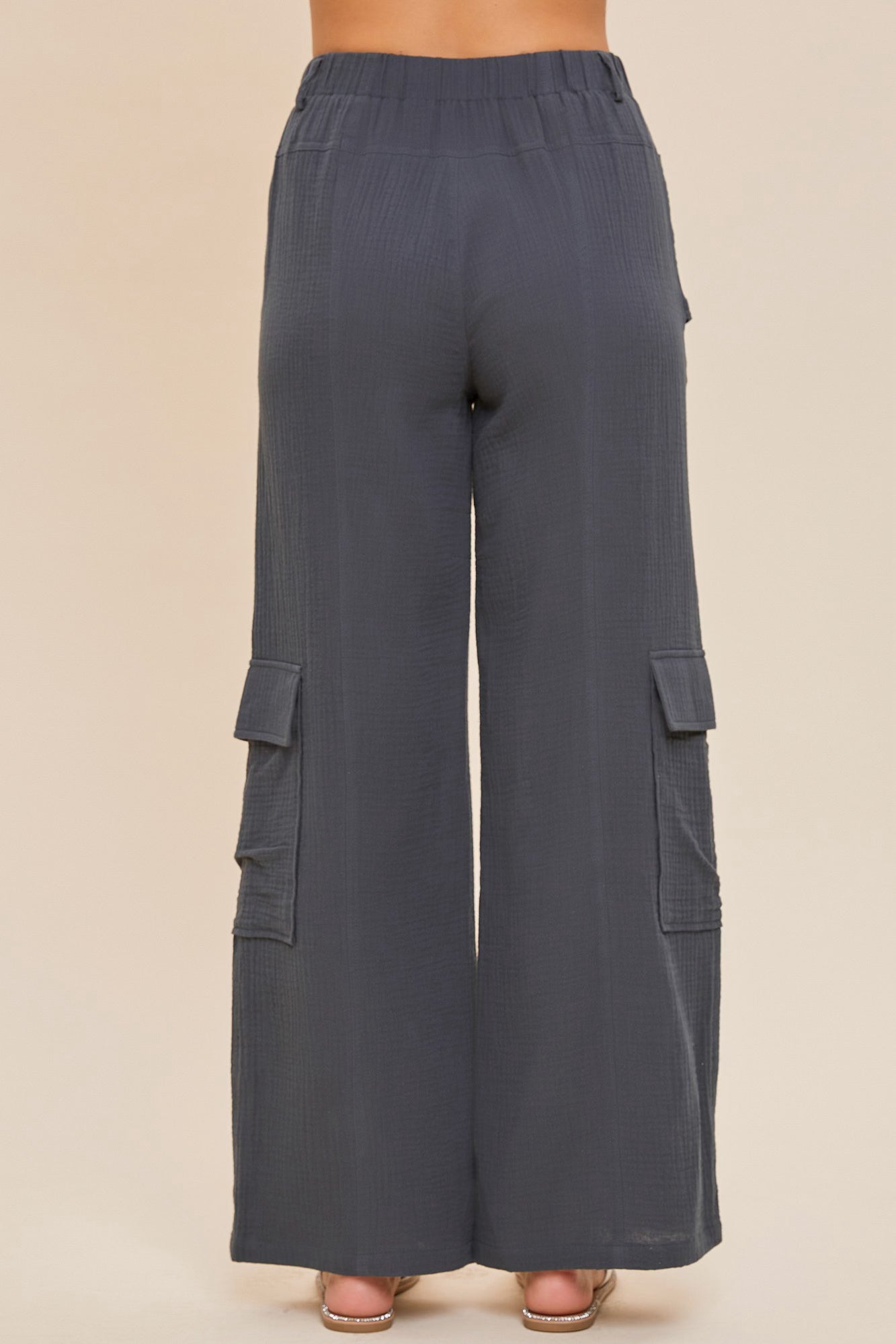 Wide Leg Pockets Pants