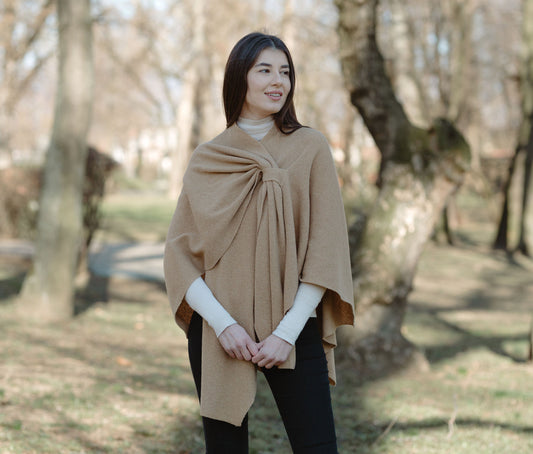 Lambswool Draped Shawl