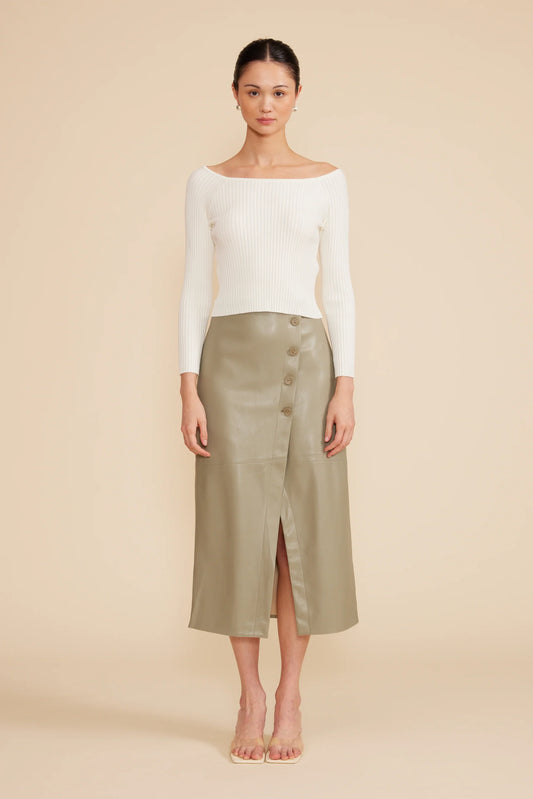 Midi Button Skirt