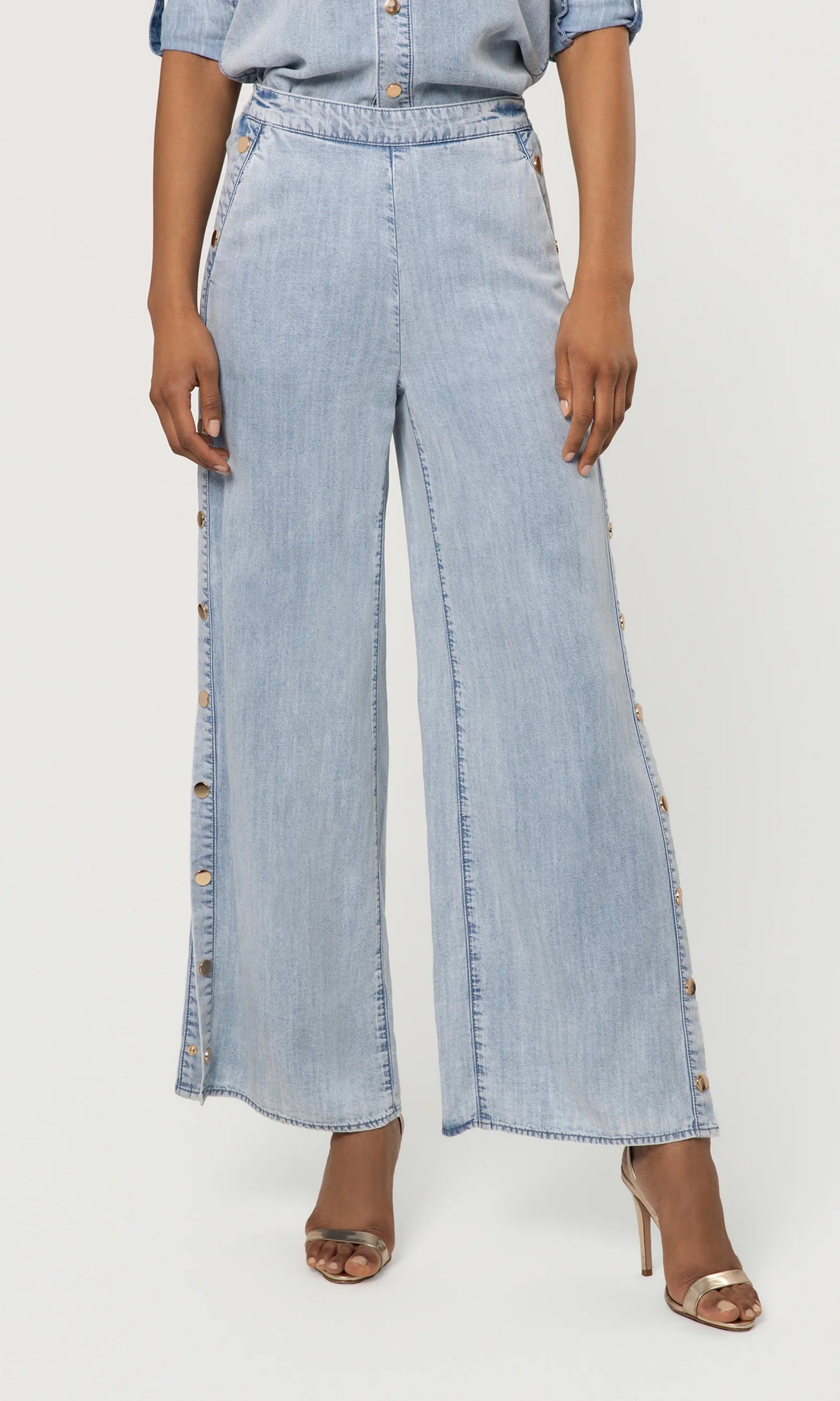 Josalyn Denim Snap Pants