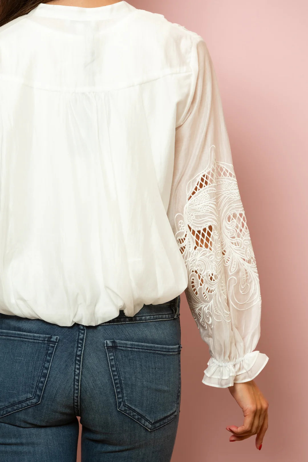 Silk Cotton Button Down Blouse