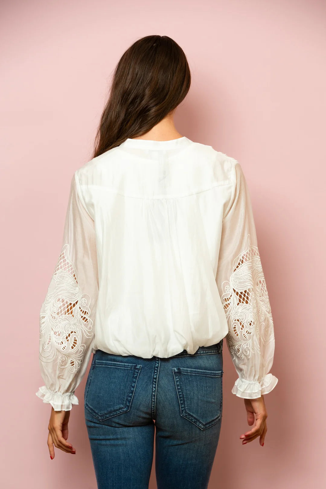 Silk Cotton Button Down Blouse