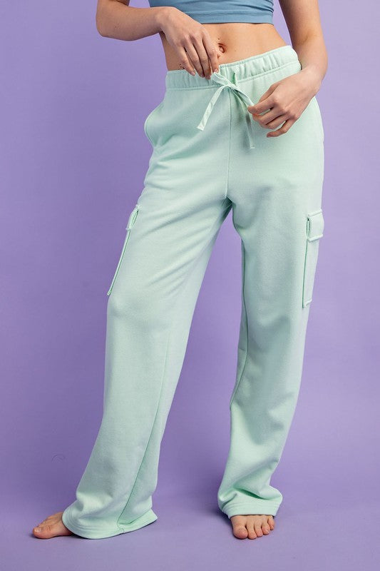 Straight French Terry Cargo Sweatpants