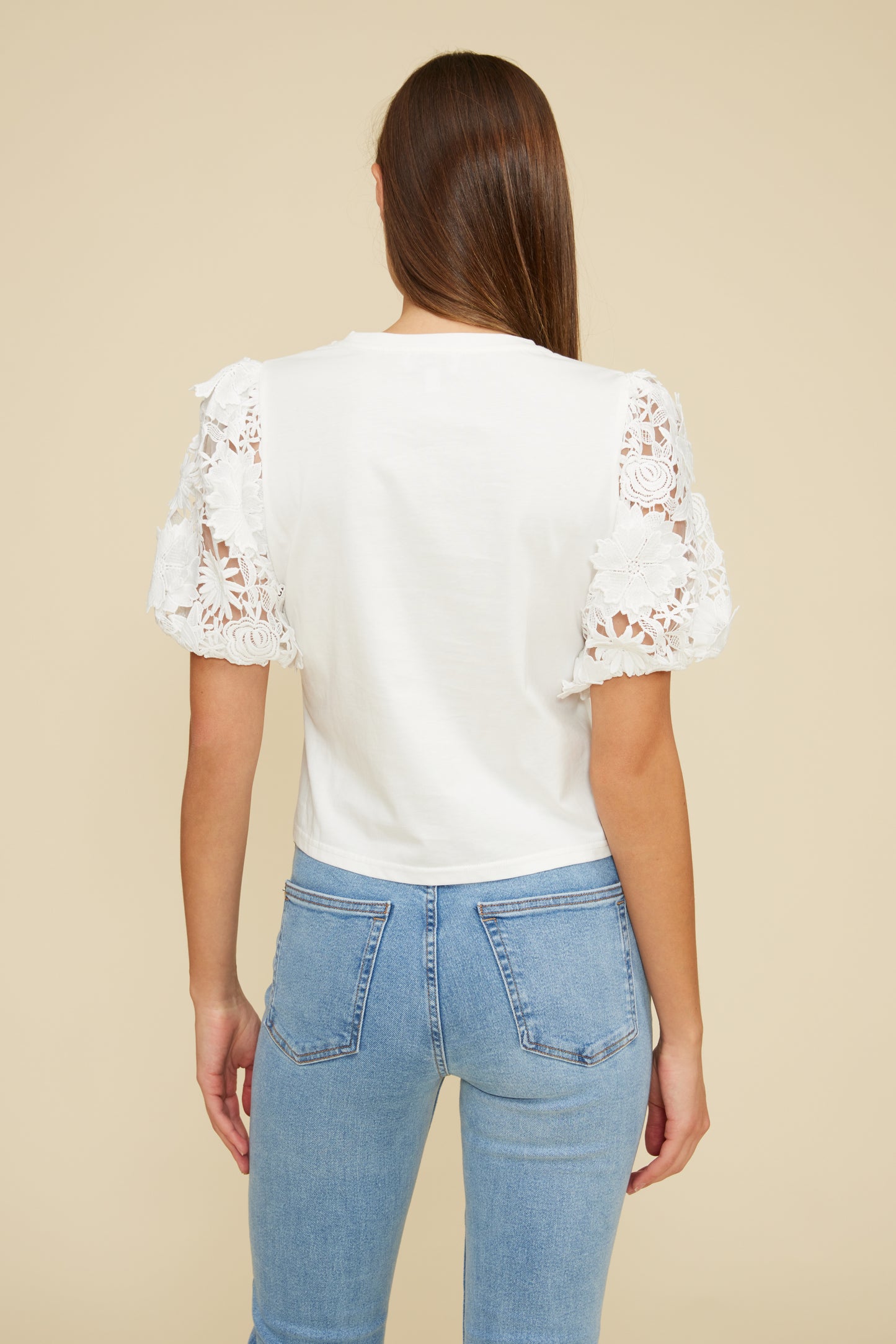 Avi Lace Sleeve Top