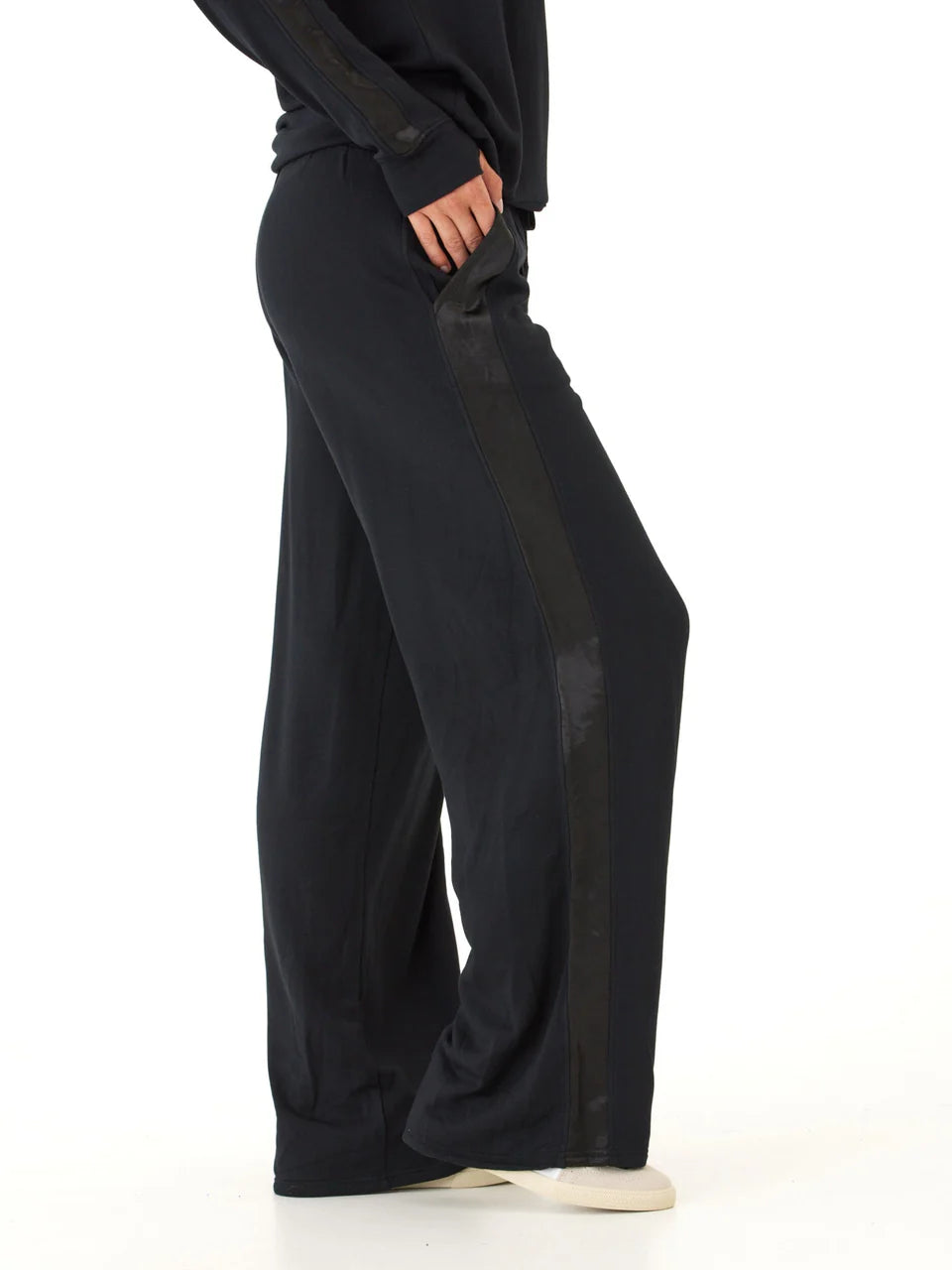 Diane Feather Fleece Satin Trim Detail Pant