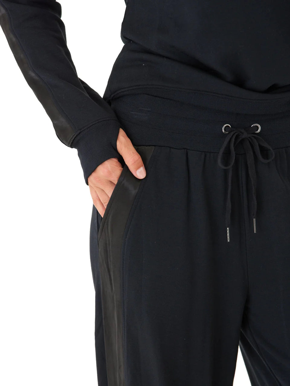 Diane Feather Fleece Satin Trim Detail Pant