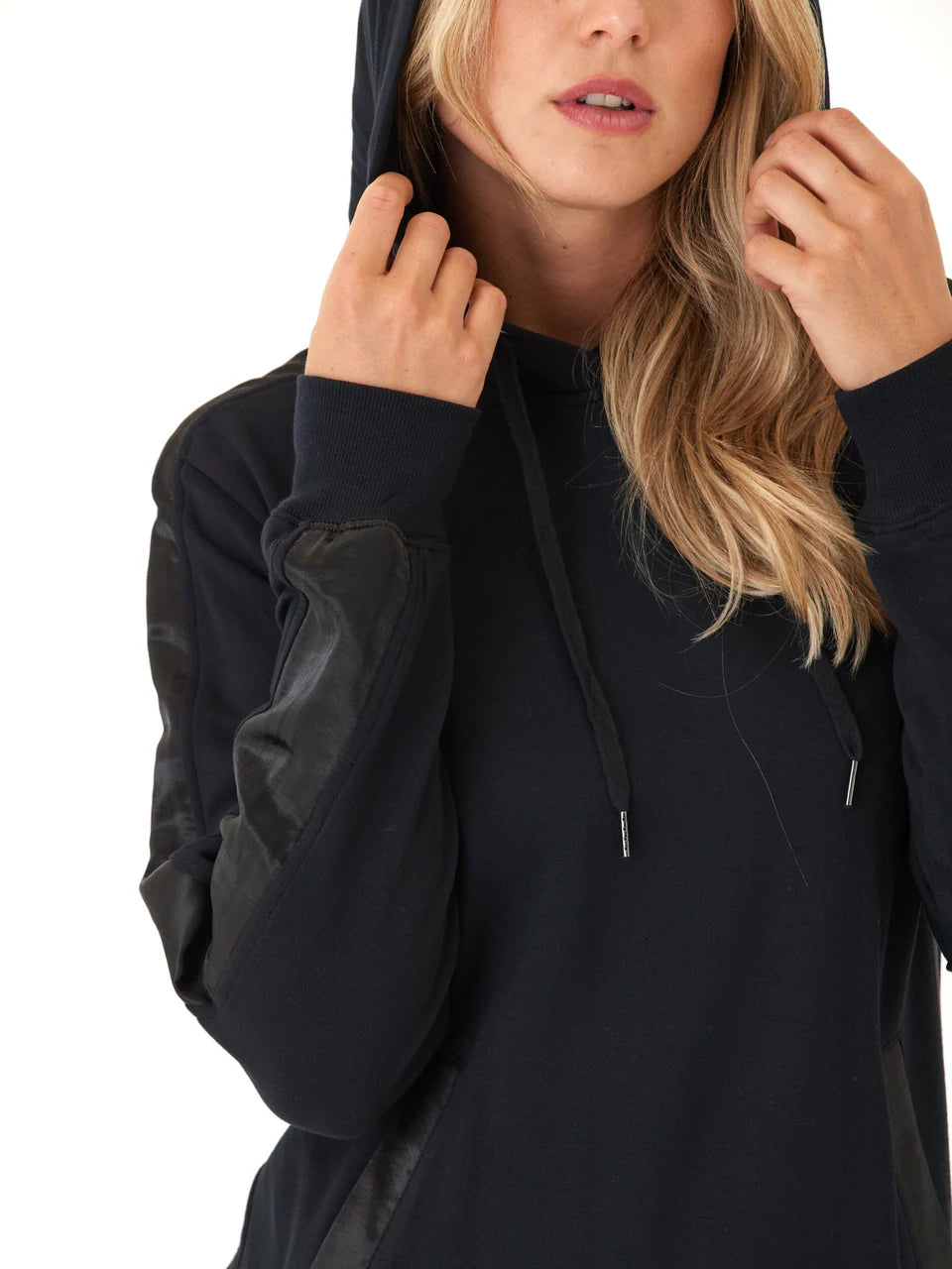 Romi Feather Fleece Trim Detail Hoodie