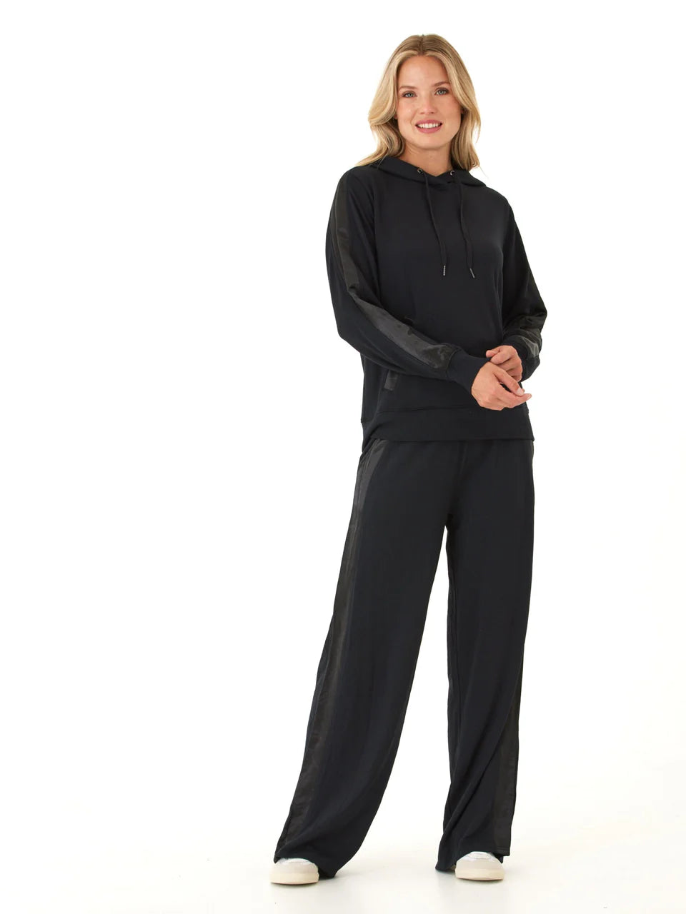 Diane Feather Fleece Satin Trim Detail Pant