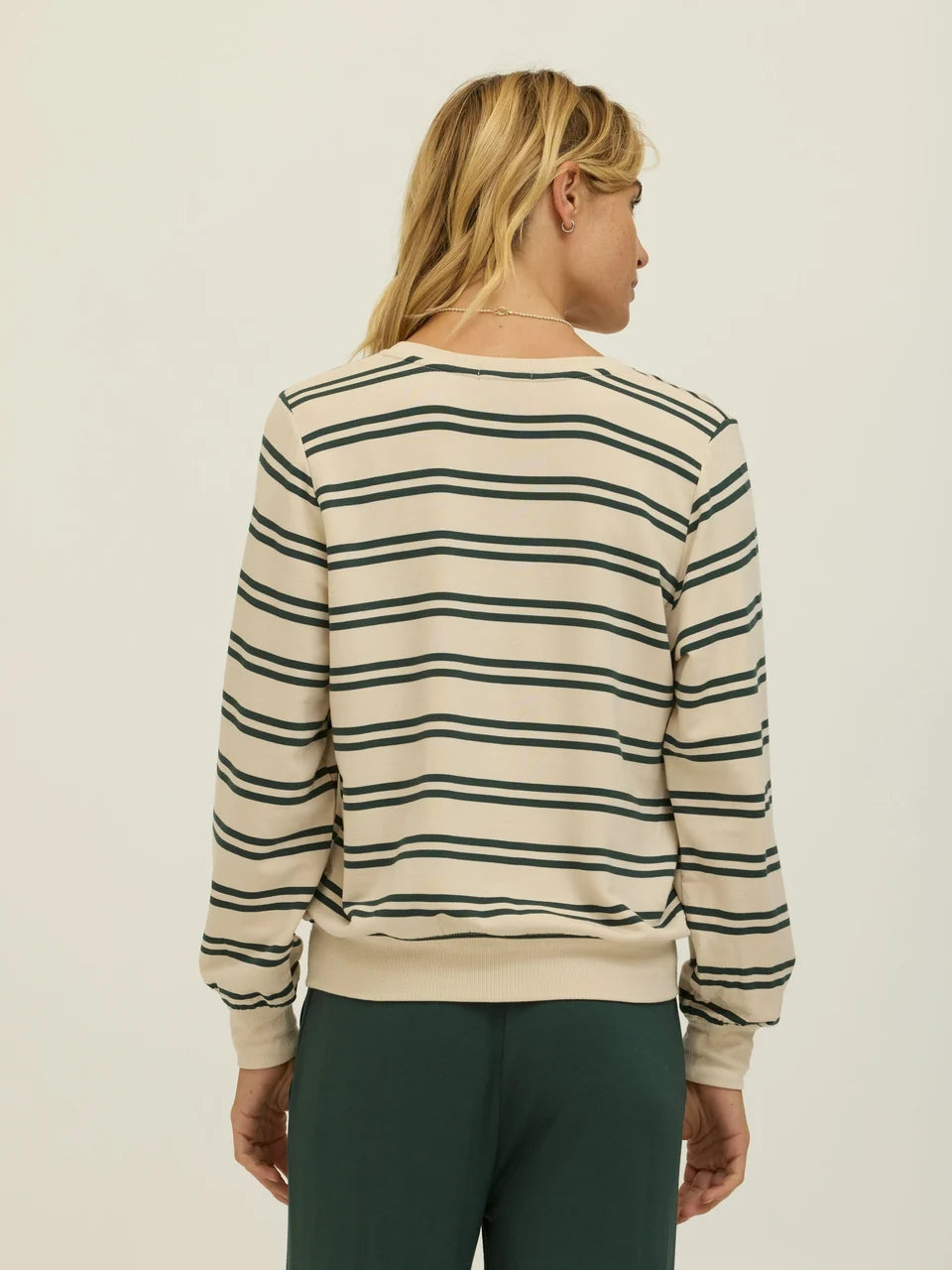 Hadley Barbados Stripe Feather Fleece Pullover