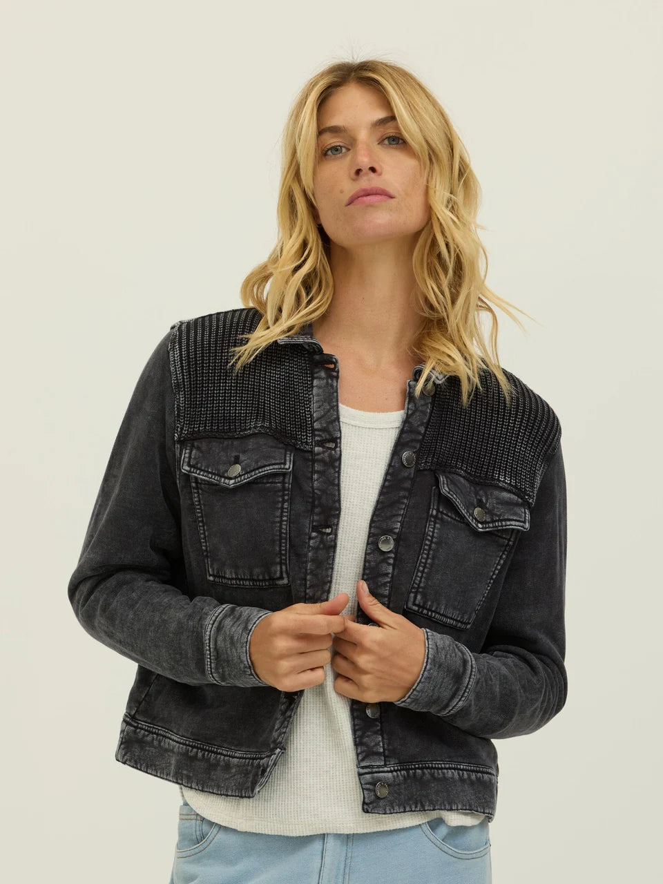 Emma Cotton Terry Sweater Mix Jacket