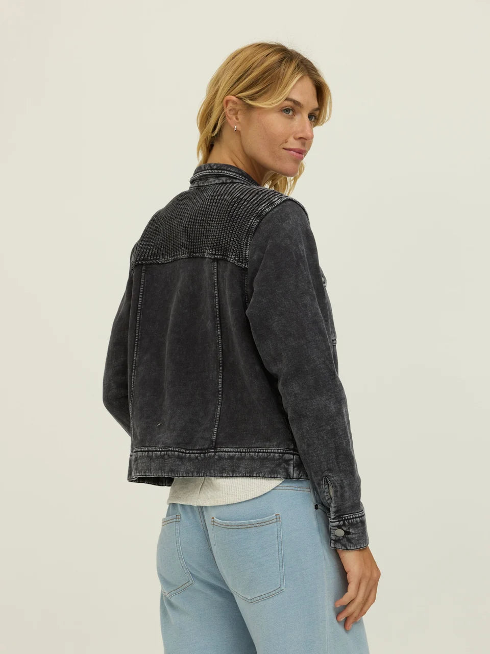 Emma Cotton Terry Sweater Mix Jacket