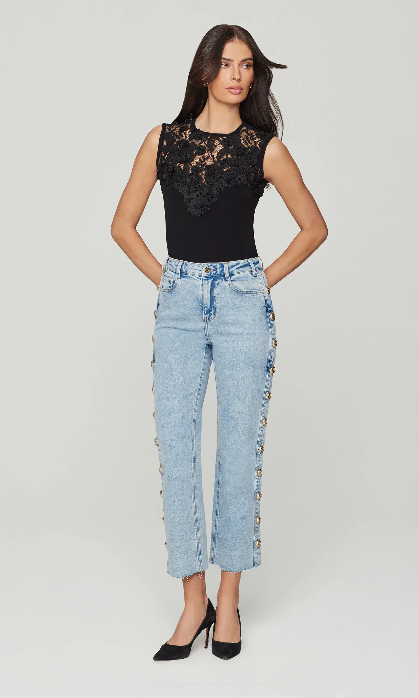 Stephen Knot Button Jeans