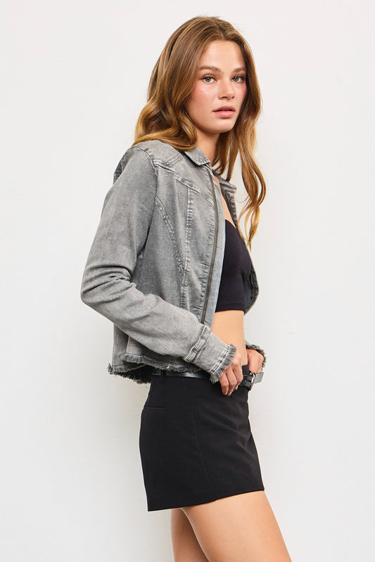 Grey Denim Jacket