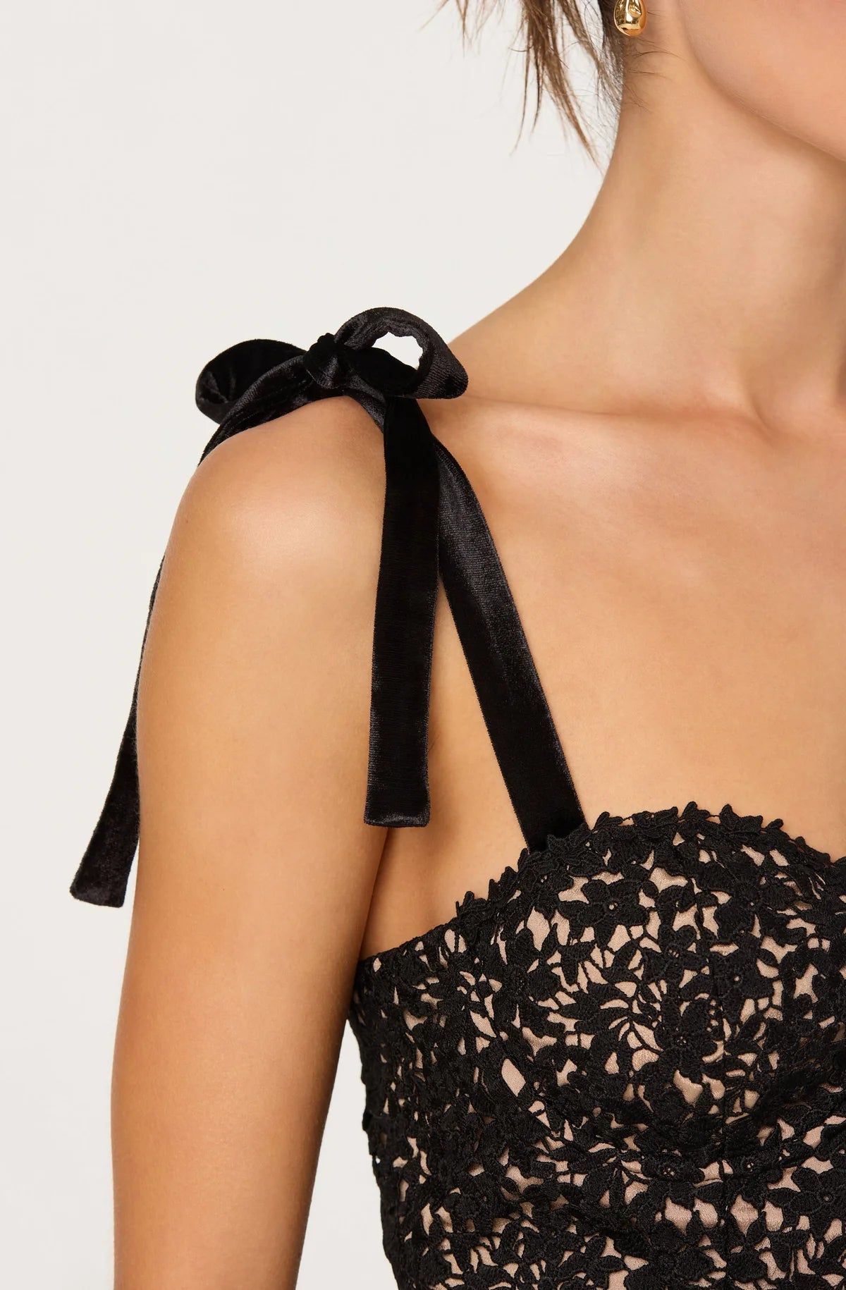 Donne Floral Lace Bustier Top