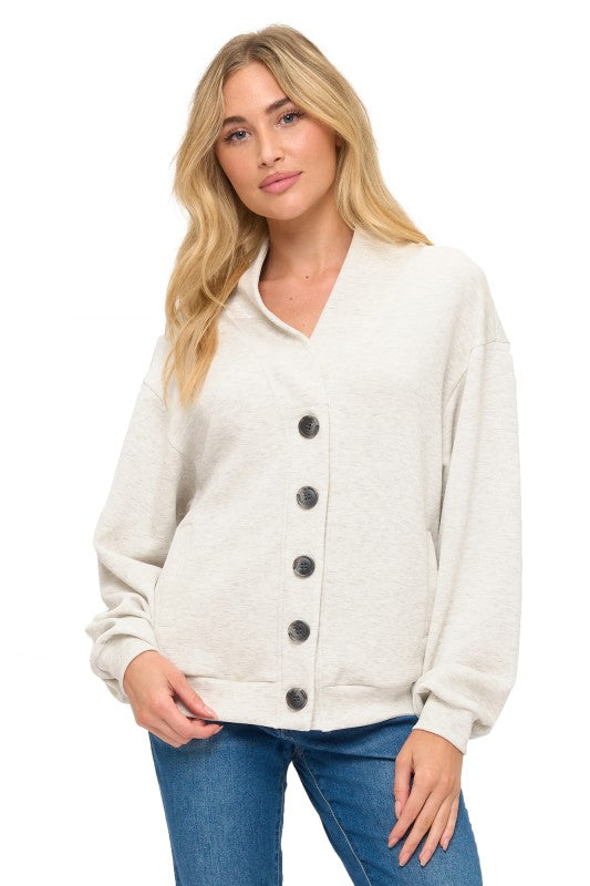 Oversized Collared Cardigan