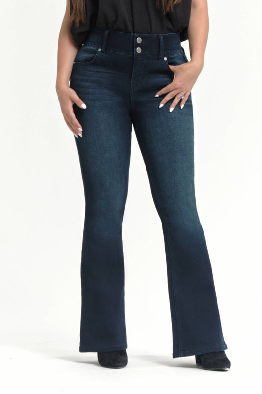 Petite 29" Shapewear Fit & Lift Flare Jean in Ashton