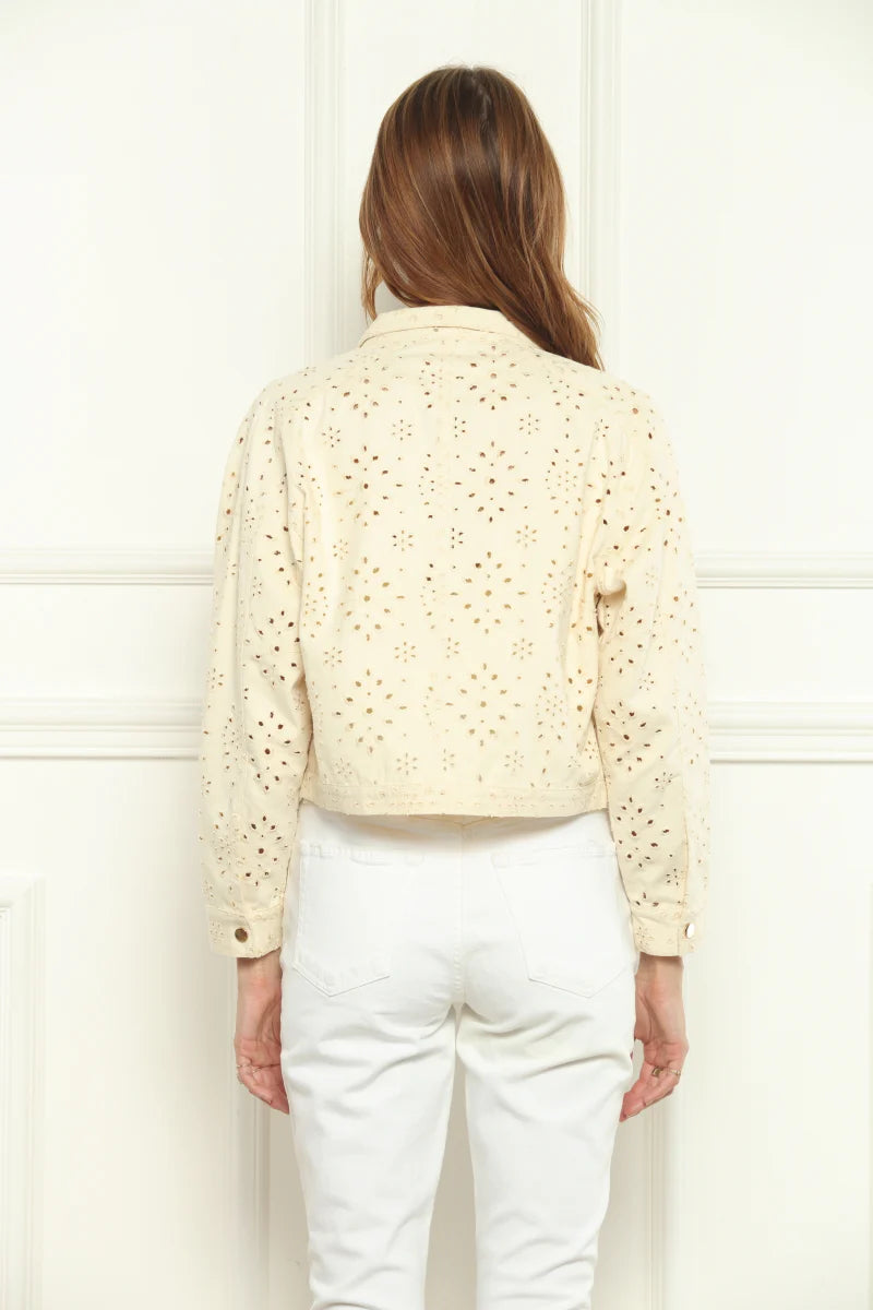 Eyelet Jean Jacket
