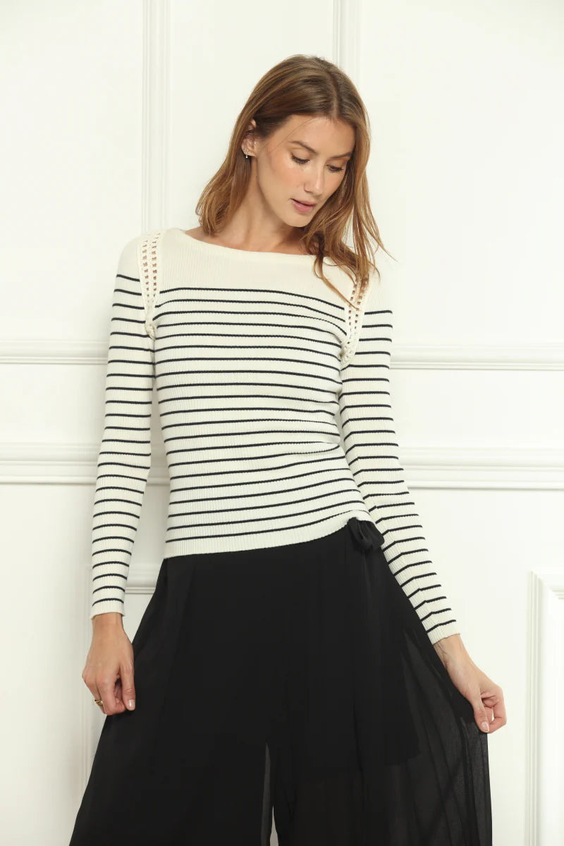 Striped Lace Sweater