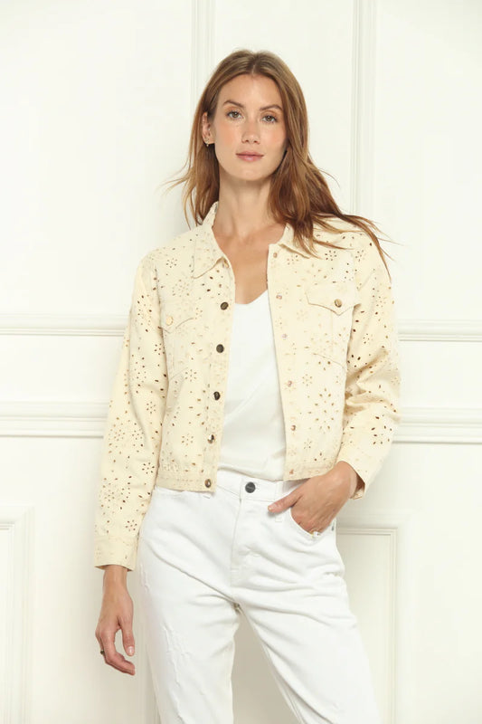 Eyelet Jean Jacket