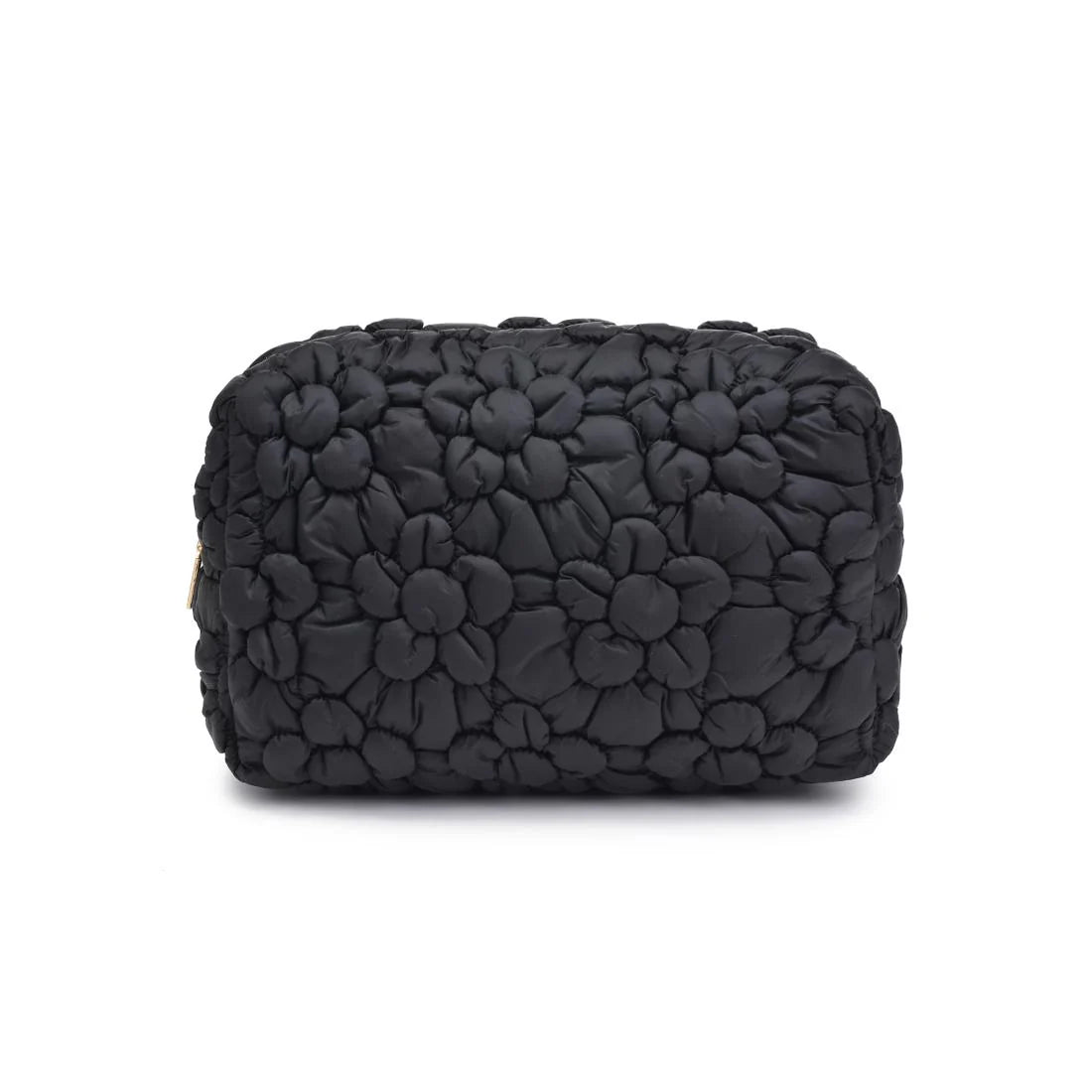 Flora Pop - Nylon Cosmetic Pouch - Black