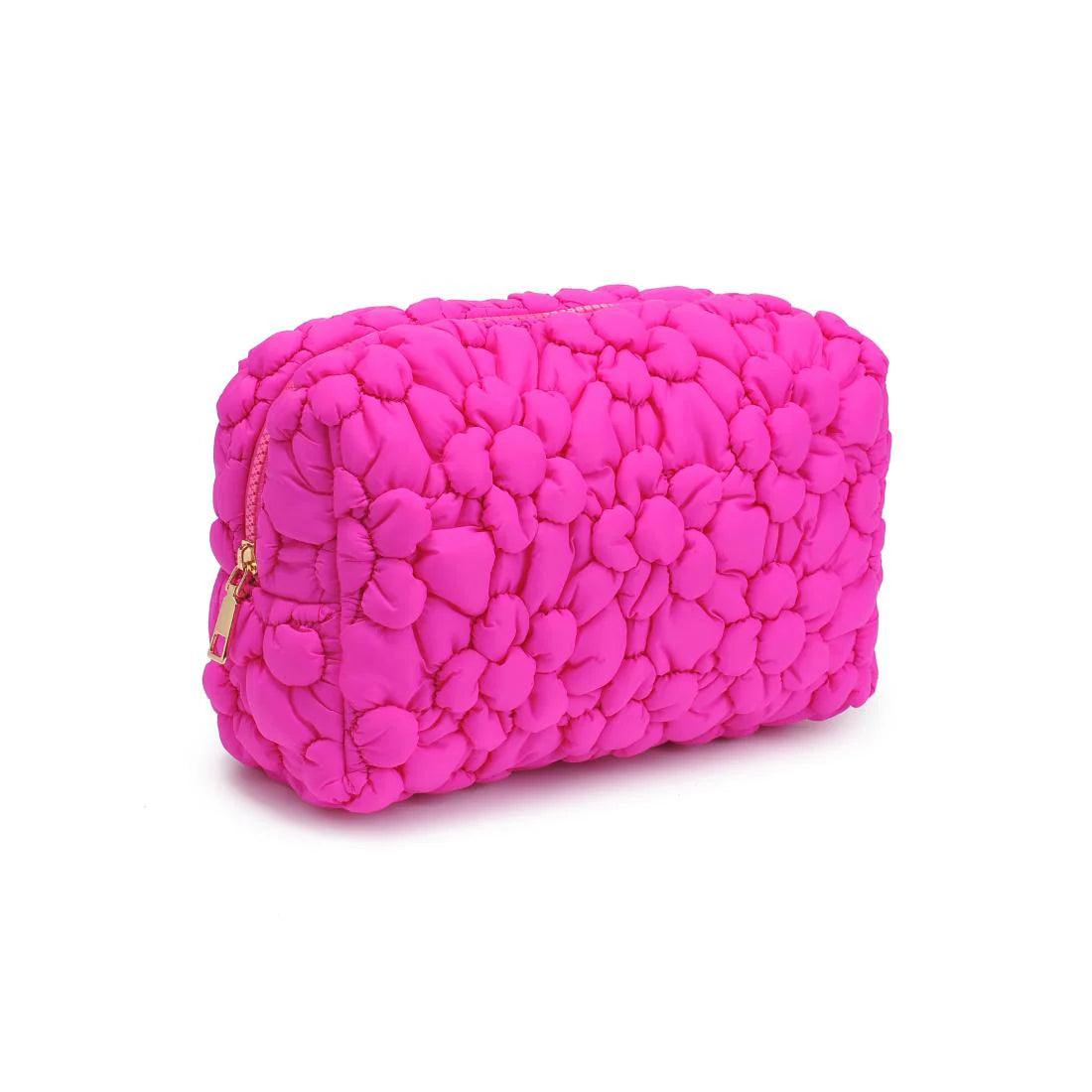 Flora Pop - Nylon Cosmetic Pouch - Fuchsia