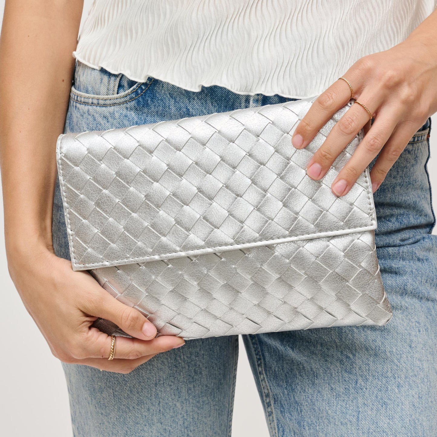 Ivy Clutch - Silver