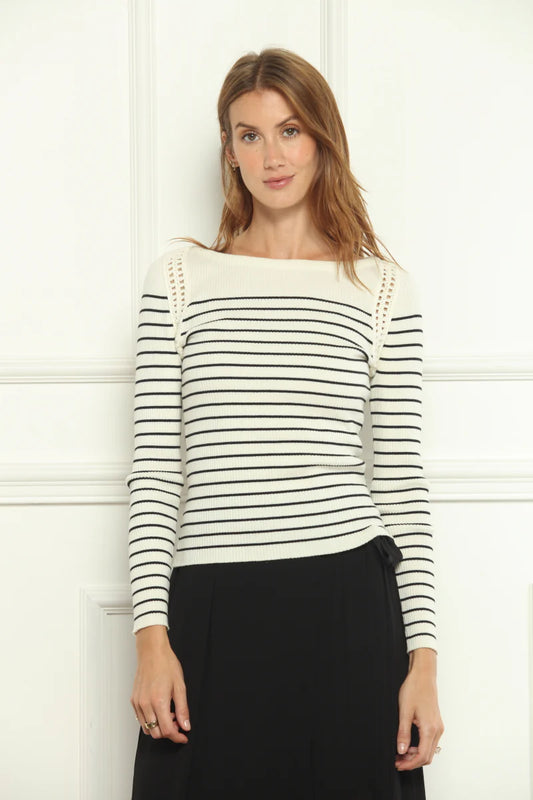 Striped Lace Sweater