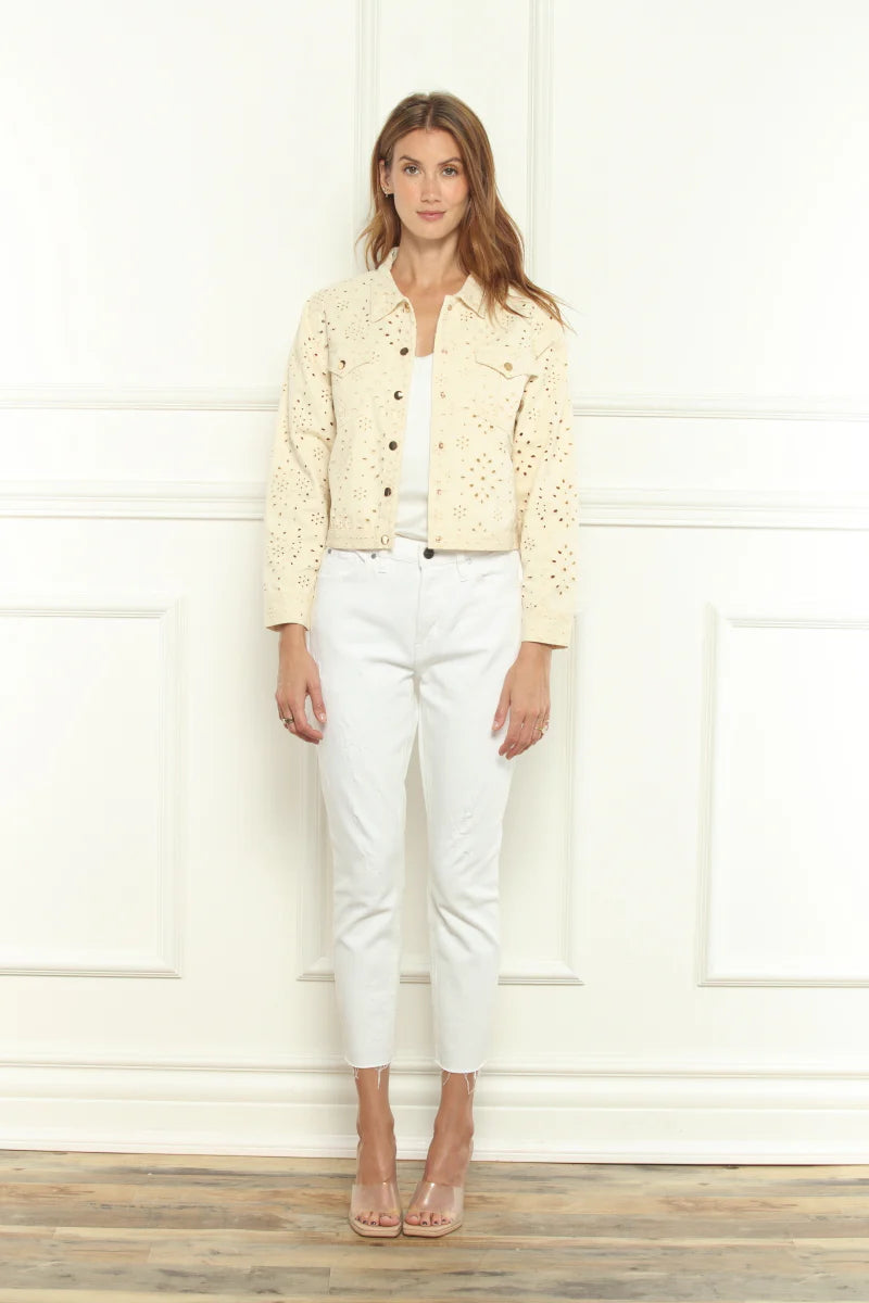 Eyelet Jean Jacket