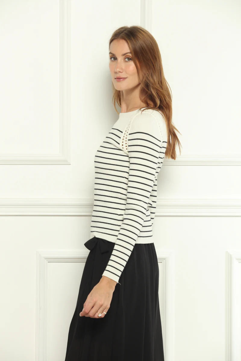 Striped Lace Sweater